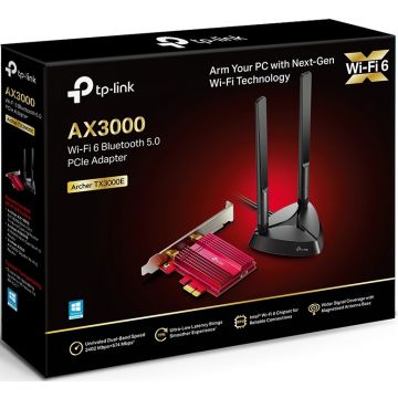 Carte WiFi TP-LINK Archer Archer TX3000E, WiFi 6 PCIe 3Gb, Bluetooth 5.0