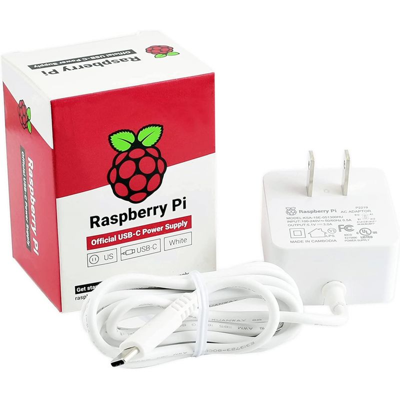 Alimentation 5V 2,5A noire officielle pour Raspberry Pi v3