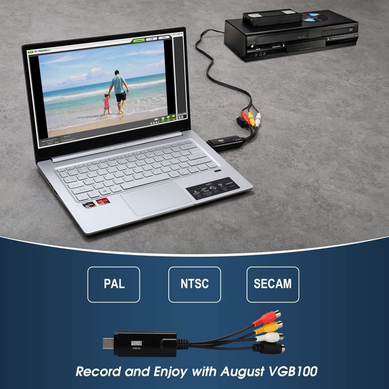 Boitier d'acquisition vidéo USB (RCA + SVHS) Compatible Windows / Mac OS