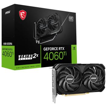 MSI Ventus 2X Black E1 OC GDDR6 RTX 4060 Ti 8GB -V512-001R