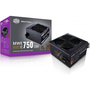 Alimentation Cooler Master MWE Bronze V2 750 750W - 80+ bronze - MPE-7501-ACABW-EU