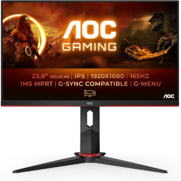 Moniteur 24" AOC 24G2 16:9 IPS- Full HD - 1ms 165Hz -HDMI-DP - 24G2SP/BK