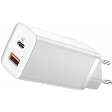 Chargeur Baseus GaN2 Lite - 1x port USB-A + 1x port USB-C 65W - CCGAN2L-B02