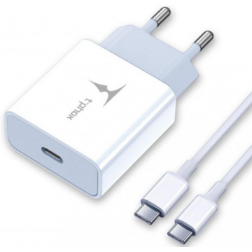 Chargeur USB avec câble USB-C - 18W - T-Phox