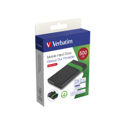 Verbatim Disque dur reconditionné et certifié 500 Go - USB 3.2 Gen 1 - 53111