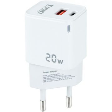 Chargeur TOOQ 20W - USB & USB-C - TQWC-QCPD20