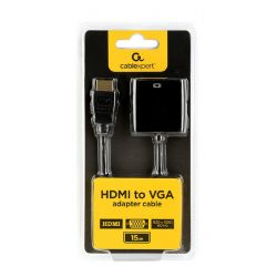 Convertisseur HDMI VGA, 0.15m - GEMBIRD CABLEXPERT - A-HDMI-VGA-04