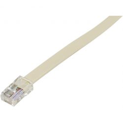 Cable réseau 15m ethernet RJ45 - plut - ivoire - 100Mb -925800