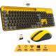 Pack 2en1 (Clavier/Souris) sans fil Advance Pep'S (Jaune/Noir) - CLS-SMT-YE