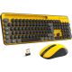 Pack 2en1 (Clavier/Souris) sans fil Advance Pep'S (Jaune/Noir) - CLS-SMT-YE