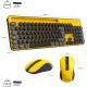 Pack 2en1 (Clavier/Souris) sans fil Advance Pep'S (Jaune/Noir) - CLS-SMT-YE