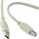 Câble USB 2.0 en 3m série A à série B, gris beige - 11230