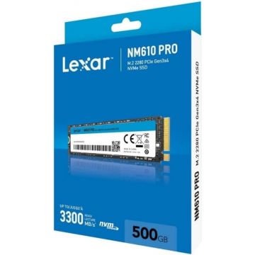 SSD 500Go Lexar NM610 PRO - NVMe M.2 Type 2280 - LNM610P500G-RNNNG