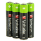 Piles LR03 AAA NiMH, 1.2V, 950mAh, pack de 4 rechargeables - Verbatim 49514