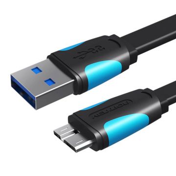 Câble USB 3.0 en 1m, A mâle vers micro B, débit 4.8Gb/s - VENTION VAS-A12-B100