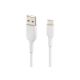 Pack Twin BELKIN Câble USB USB-C - 1 mètre - PVC - blanc- CAB001BT1MWH2PK