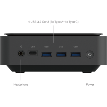 GIGABYTE BRIX EXTREME - Intel Core i7 1260P - 2x DDR4 - 4x HDMI - MINI DP - 2.5GLAN - WIFI+BT - BAIE 2.5p - 3x M.2 - USB 10GBPS