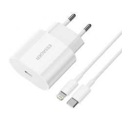 Chargeur USB-C 20W + câble lightning - ESSAGER EFJB02-XBL02-T