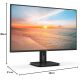 Moniteur 23.8" PHILIPS, FHD IPS, 100Hz, 1ms, HDMI/VGA/HP - 24E1N1100A/00