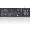 Clavier Perixx PERIBOARD-317, grandes lettres, USB