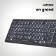 Clavier Perixx PERIBOARD-317, grandes lettres, USB