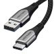 Câble USB 2.0 A vers USB-C Vention CODHC 3A 0,25 m gris - CODHC