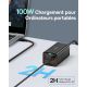 Chargeur USB secteur Baseus GAN4 2x ports USB-A + 2x ports USB-C 100W - CCDK100UE