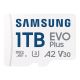 microSD 1To Samsung EVO Plus A2 / Video Class V30 / UHS-I U3 / Class10 - MB-MC1T0SA/EU