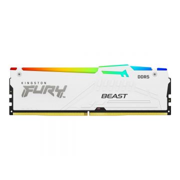 DIMM 16Go DDR5 6000Mhz RGB - KINGSTON FURY BEAST blanche - KF560C36BWE2A-16