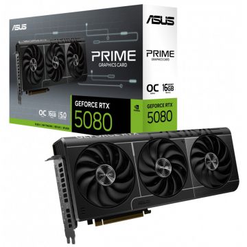 ASUS PRIME RTX5080 - 16Go GDDR7 - 1 x HDMI - 3 x DisplayPort - PCI Express 5.0 - SFF Ready - PRIME-RTX5080-O16G