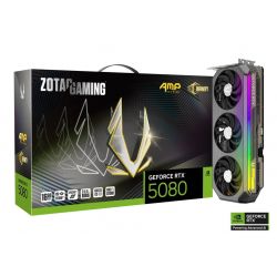 Zotac GeForce RTX 5080 Amp Extreme - 16Go GDDR7 - 1 x HDMI - 3 x DisplayPort - PCI Express 5.0 - SFF Ready -ZT-B50800B-10P